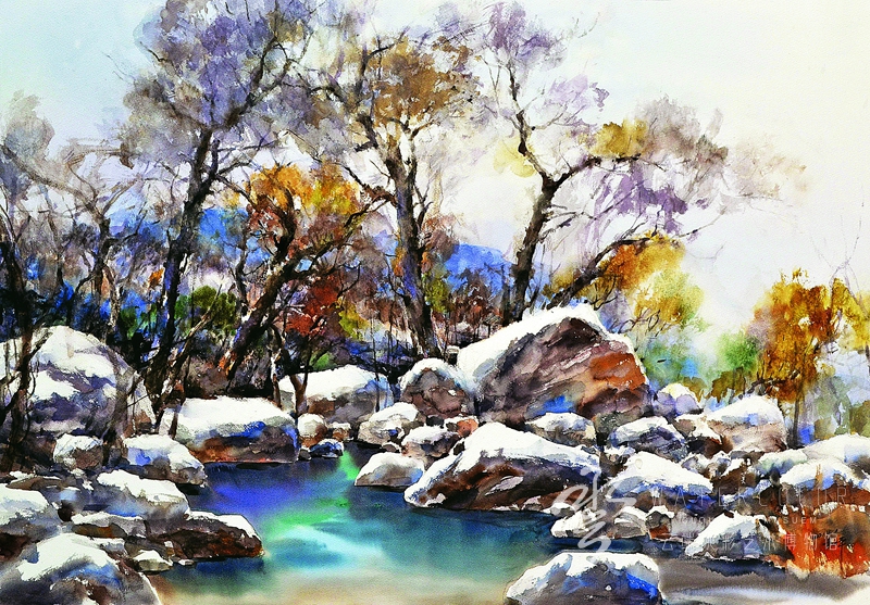 苏和平 《崂山初雪》 120*80cm